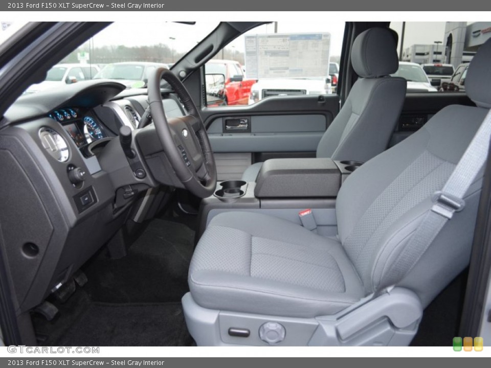 Steel Gray Interior Photo for the 2013 Ford F150 XLT SuperCrew #76969261