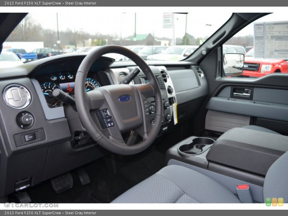 Steel Gray Interior Prime Interior for the 2013 Ford F150 XLT SuperCrew #76969279
