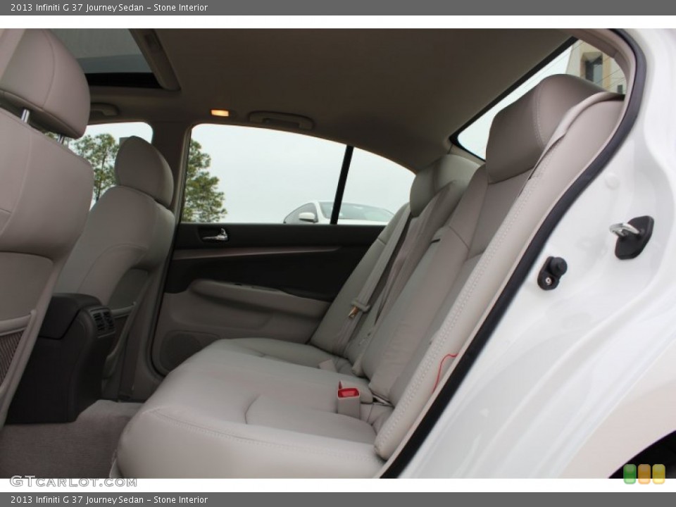 Stone Interior Rear Seat for the 2013 Infiniti G 37 Journey Sedan #76969408