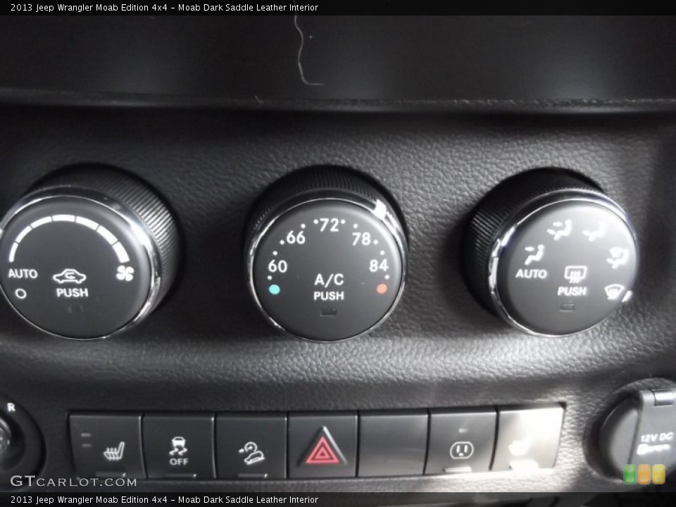 Moab Dark Saddle Leather Interior Controls for the 2013 Jeep Wrangler Moab Edition 4x4 #76969472