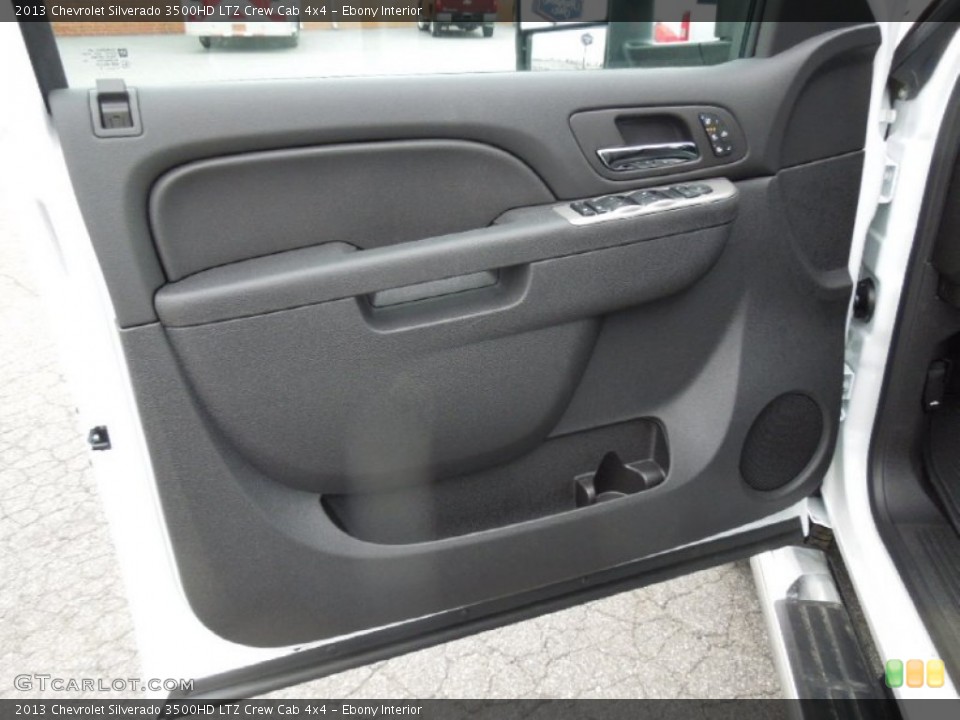 Ebony Interior Door Panel for the 2013 Chevrolet Silverado 3500HD LTZ Crew Cab 4x4 #76969475