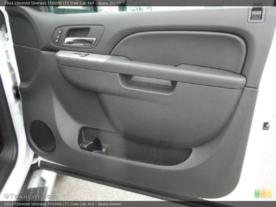 Ebony Interior Door Panel for the 2013 Chevrolet Silverado 3500HD LTZ Crew Cab 4x4 #76969726