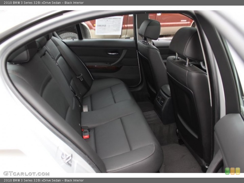 Black Interior Rear Seat for the 2010 BMW 3 Series 328i xDrive Sedan #76970194