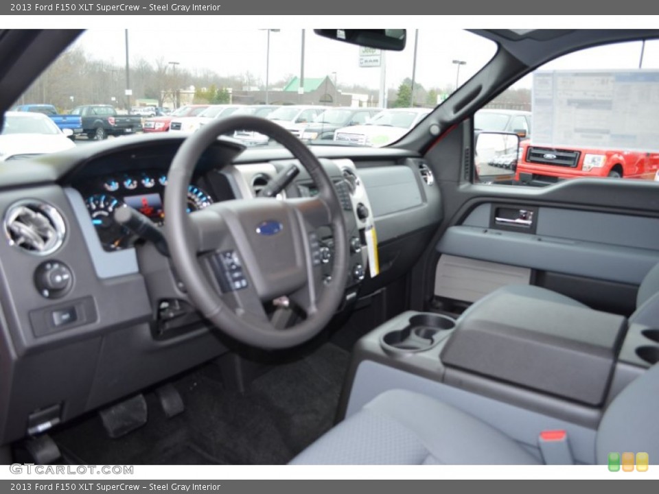 Steel Gray Interior Prime Interior for the 2013 Ford F150 XLT SuperCrew #76970256