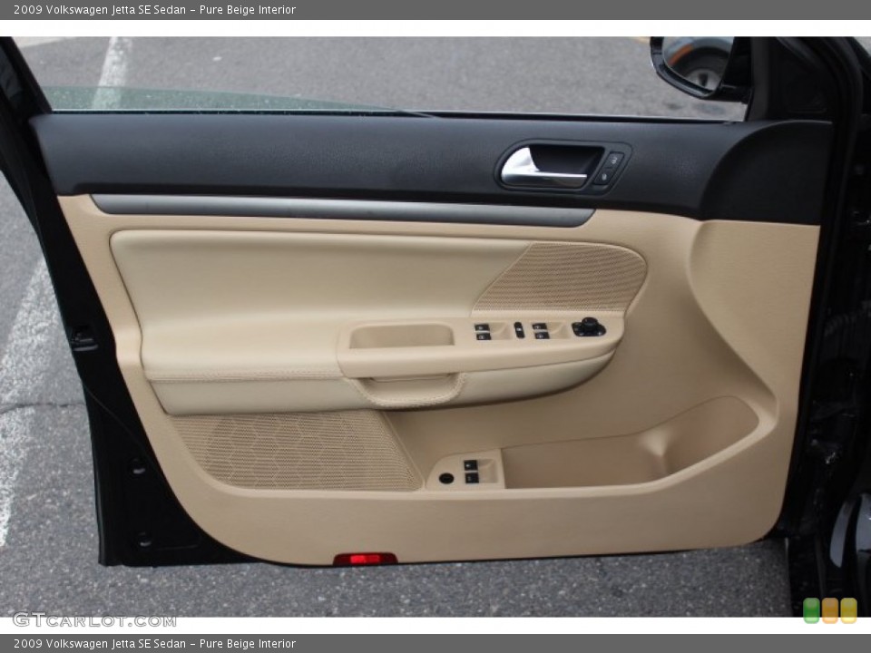 Pure Beige Interior Door Panel for the 2009 Volkswagen Jetta SE Sedan #76970575