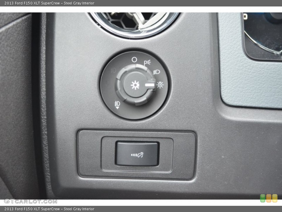 Steel Gray Interior Controls for the 2013 Ford F150 XLT SuperCrew #76970694