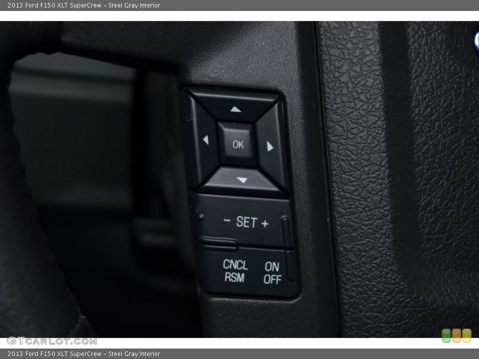 Steel Gray Interior Controls for the 2013 Ford F150 XLT SuperCrew #76970725