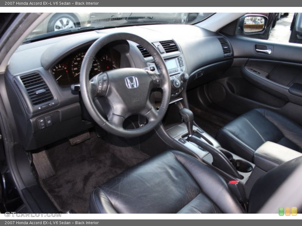 Black Interior Prime Interior for the 2007 Honda Accord EX-L V6 Sedan #76970817