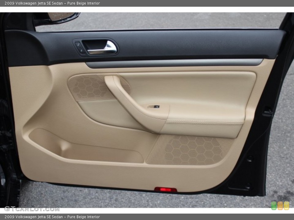 Pure Beige Interior Door Panel for the 2009 Volkswagen Jetta SE Sedan #76970860