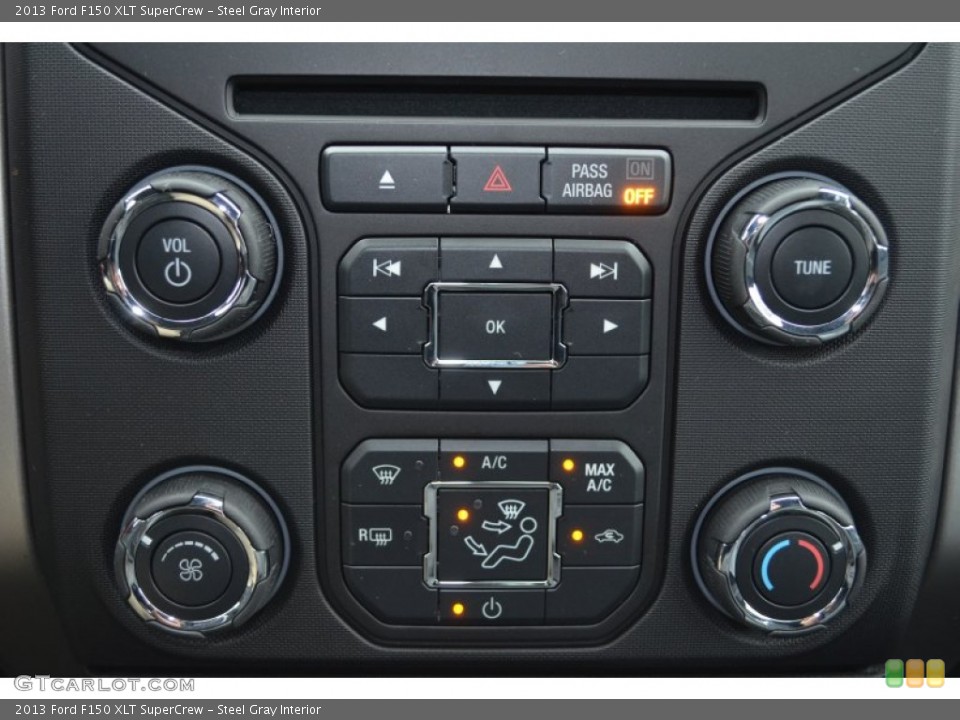 Steel Gray Interior Controls for the 2013 Ford F150 XLT SuperCrew #76970869