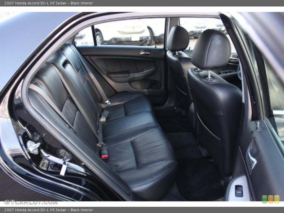 Black Interior Rear Seat for the 2007 Honda Accord EX-L V6 Sedan #76971019