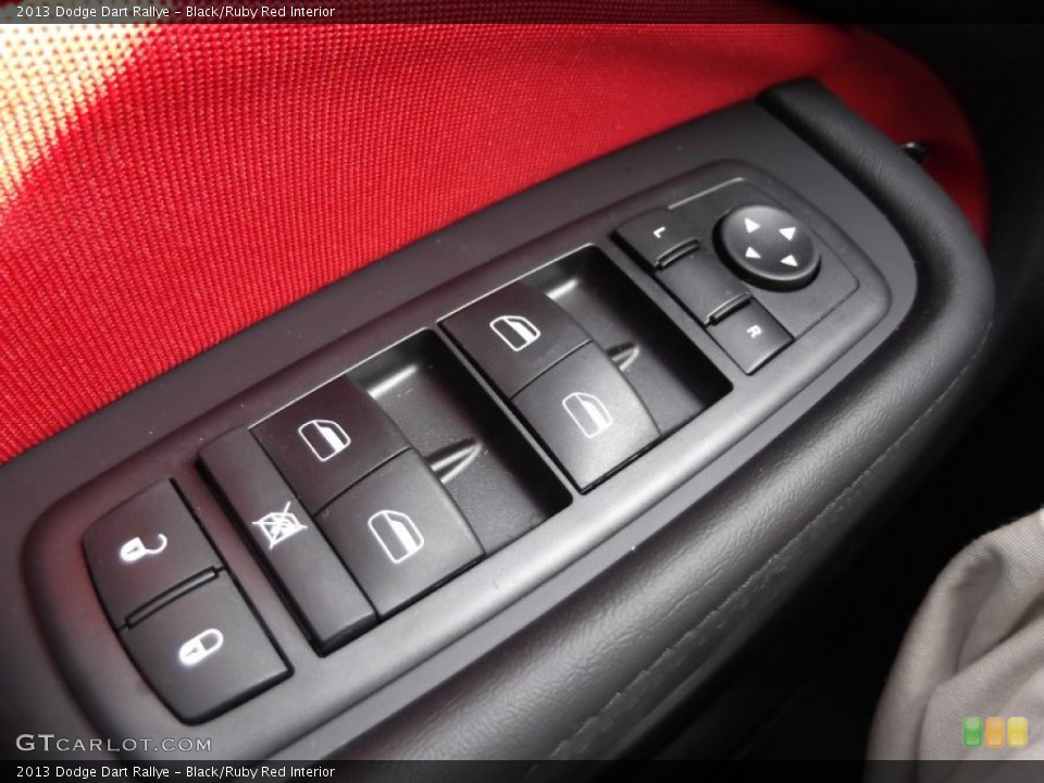 Black/Ruby Red Interior Controls for the 2013 Dodge Dart Rallye #76971172