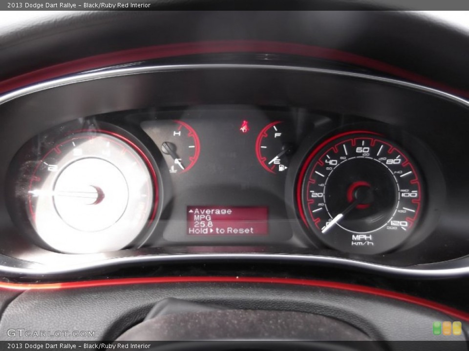 Black/Ruby Red Interior Gauges for the 2013 Dodge Dart Rallye #76971344