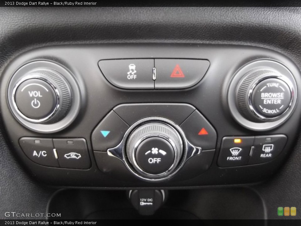 Black/Ruby Red Interior Controls for the 2013 Dodge Dart Rallye #76971419