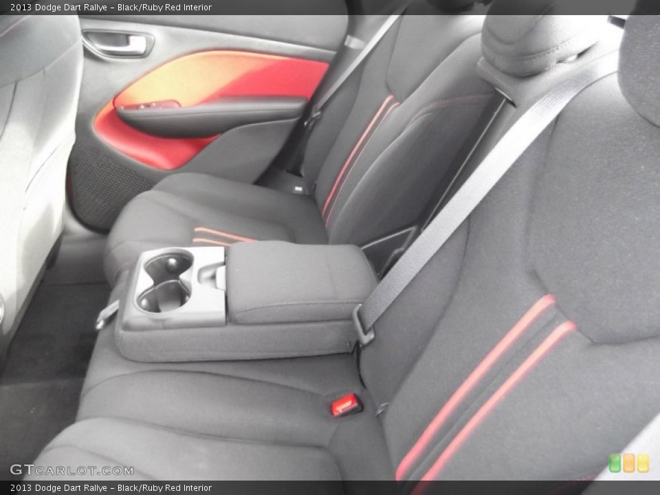 Black/Ruby Red Interior Rear Seat for the 2013 Dodge Dart Rallye #76971775