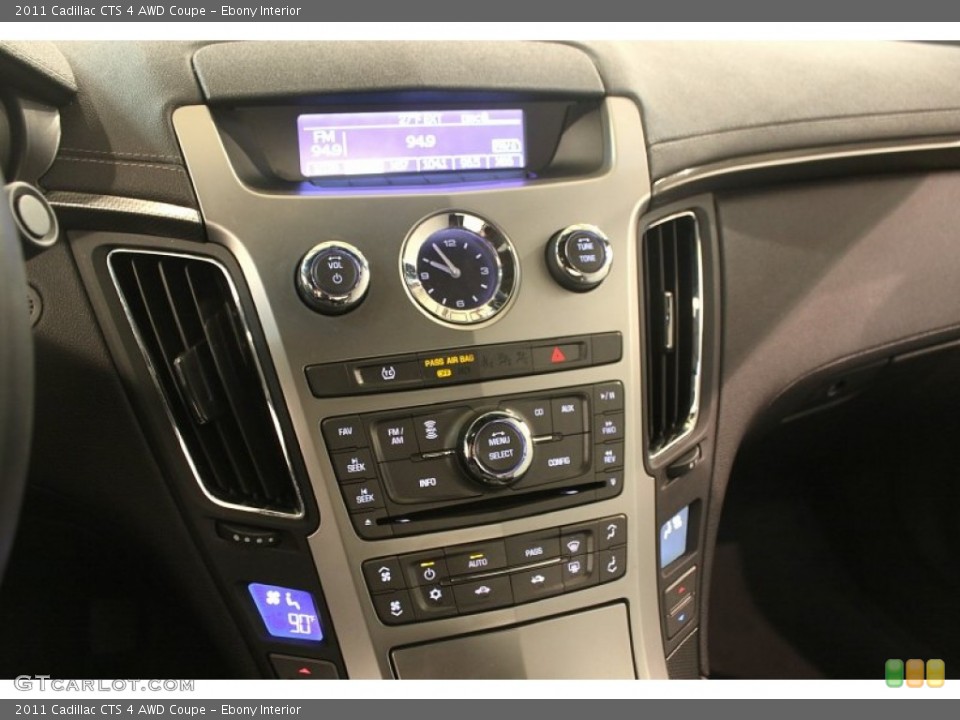 Ebony Interior Controls for the 2011 Cadillac CTS 4 AWD Coupe #76971958