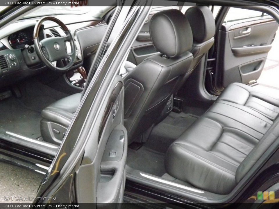 Ebony Interior Rear Seat for the 2011 Cadillac DTS Premium #76972461