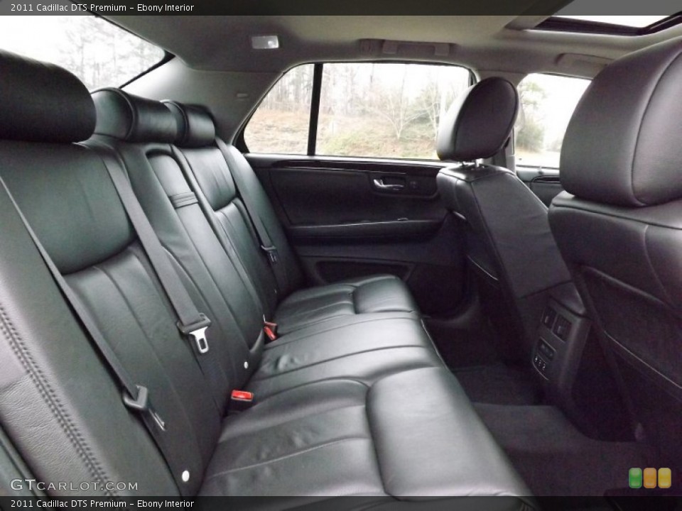 Ebony Interior Rear Seat for the 2011 Cadillac DTS Premium #76972480