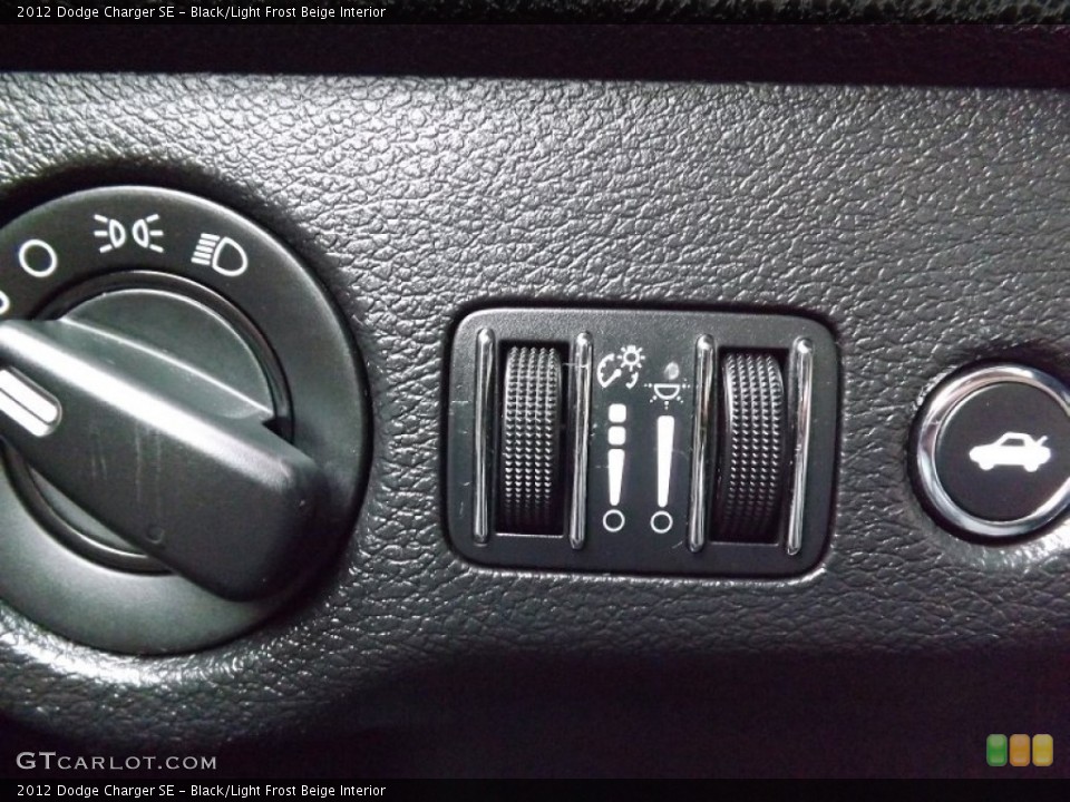 Black/Light Frost Beige Interior Controls for the 2012 Dodge Charger SE #76973170