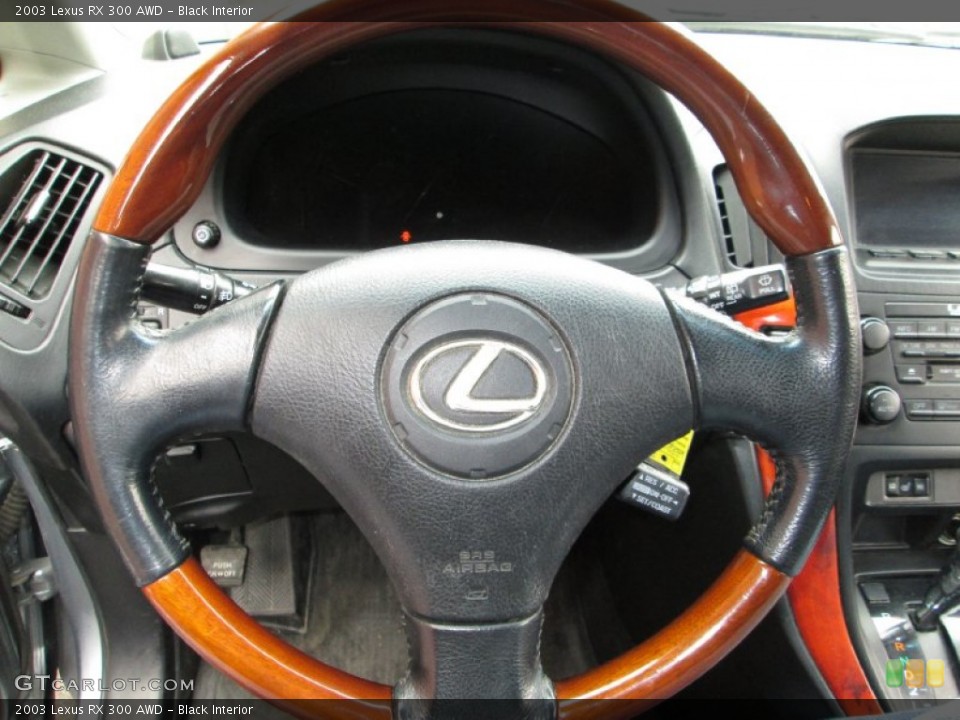 Black Interior Steering Wheel for the 2003 Lexus RX 300 AWD #76974507