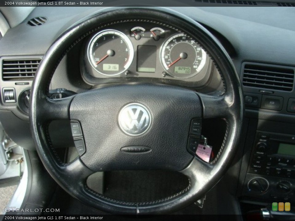 Black Interior Steering Wheel for the 2004 Volkswagen Jetta GLS 1.8T Sedan #76975585