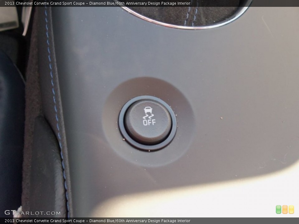 Diamond Blue/60th Anniversary Design Package Interior Controls for the 2013 Chevrolet Corvette Grand Sport Coupe #76976044