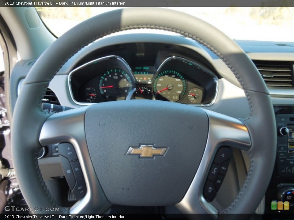 Dark Titanium/Light Titanium Interior Steering Wheel for the 2013 Chevrolet Traverse LT #76976942