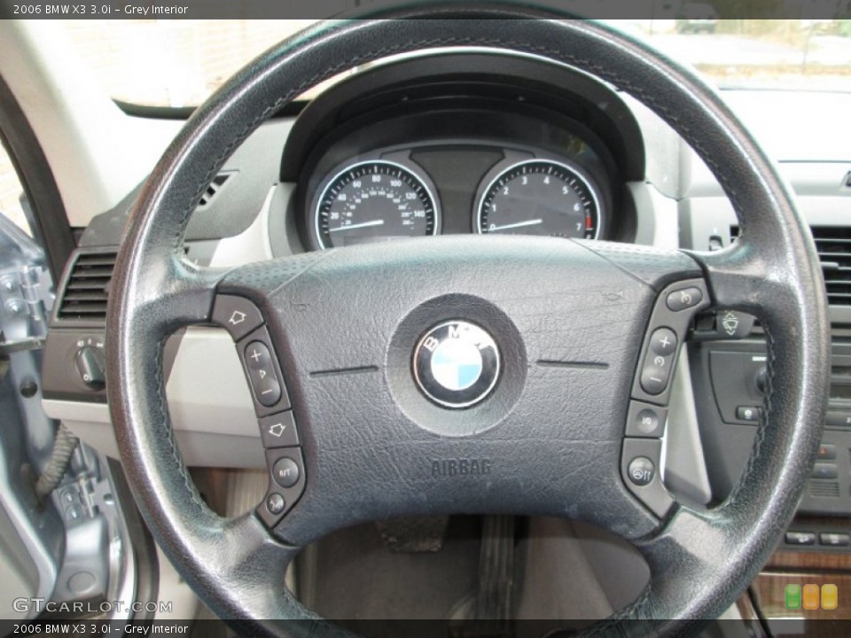 Grey Interior Steering Wheel for the 2006 BMW X3 3.0i #76977127