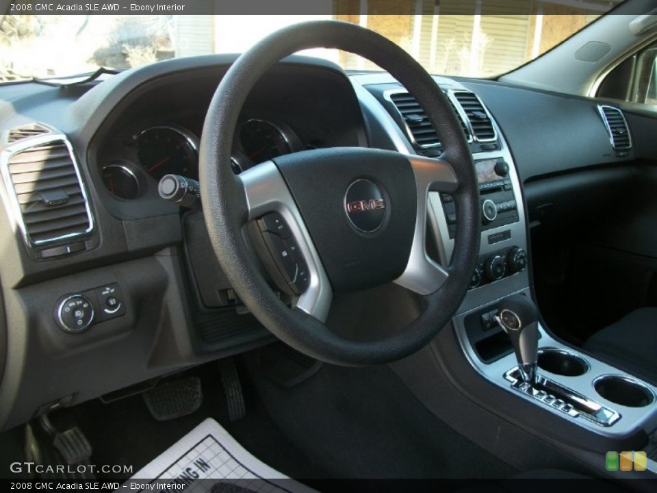 Ebony Interior Steering Wheel for the 2008 GMC Acadia SLE AWD #76978018