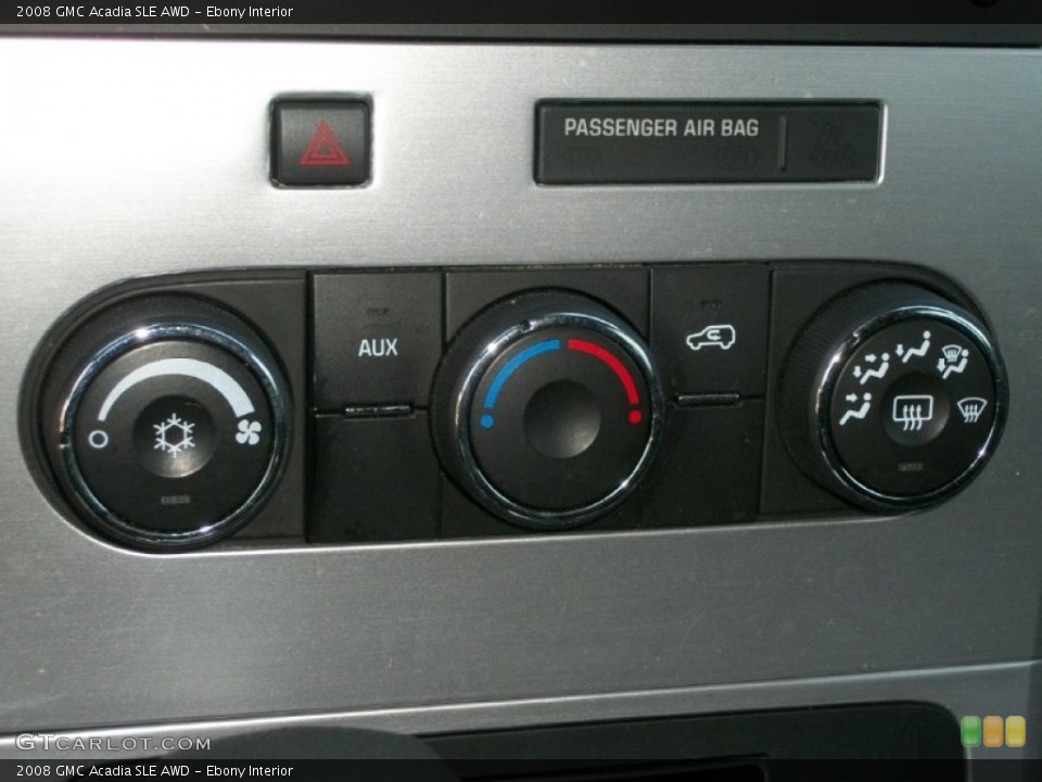 Ebony Interior Controls for the 2008 GMC Acadia SLE AWD #76978183