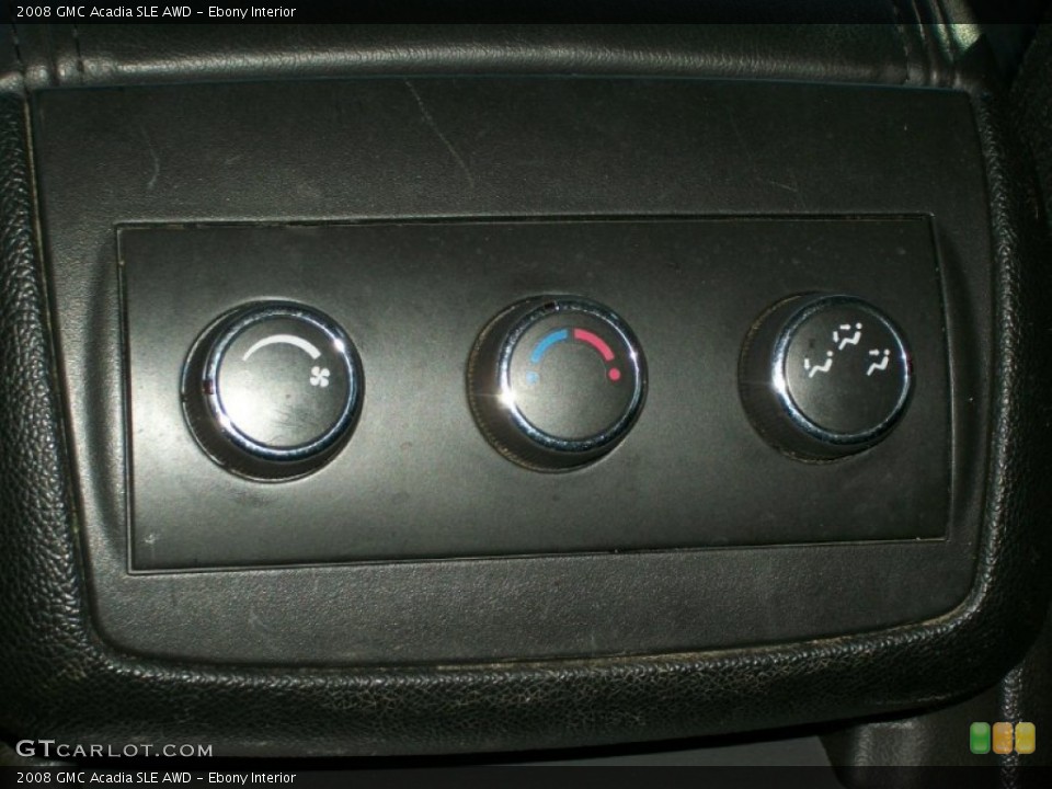 Ebony Interior Controls for the 2008 GMC Acadia SLE AWD #76978454
