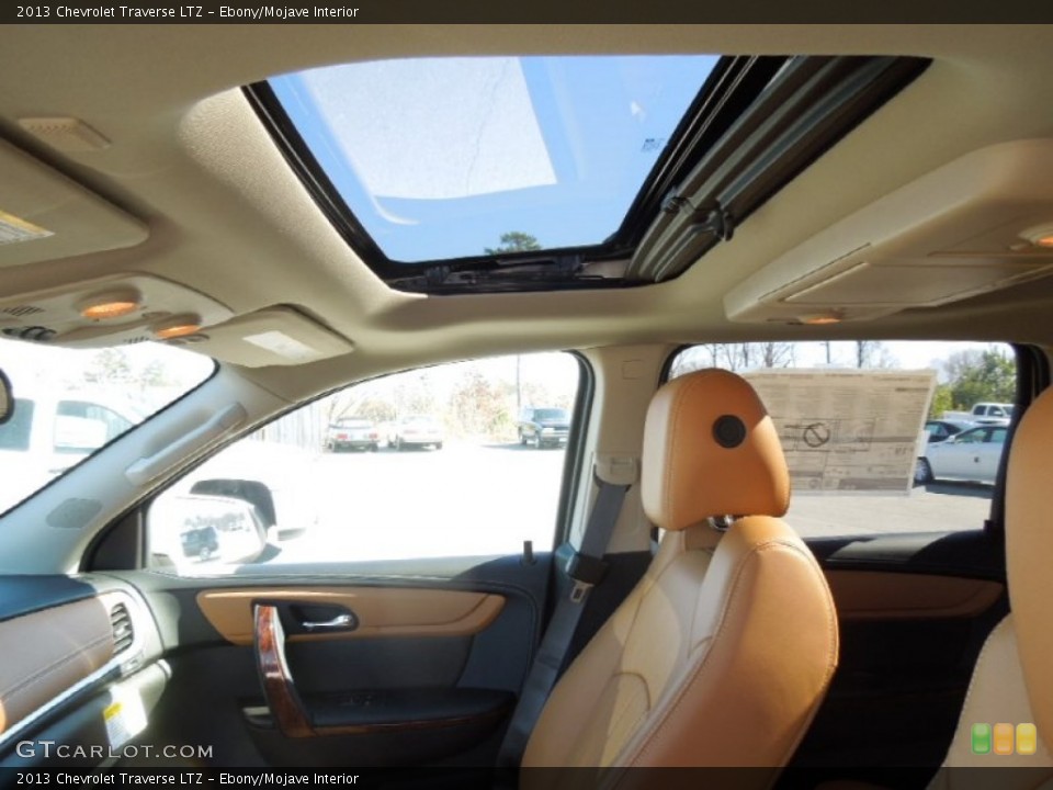 Ebony/Mojave Interior Sunroof for the 2013 Chevrolet Traverse LTZ #76978582