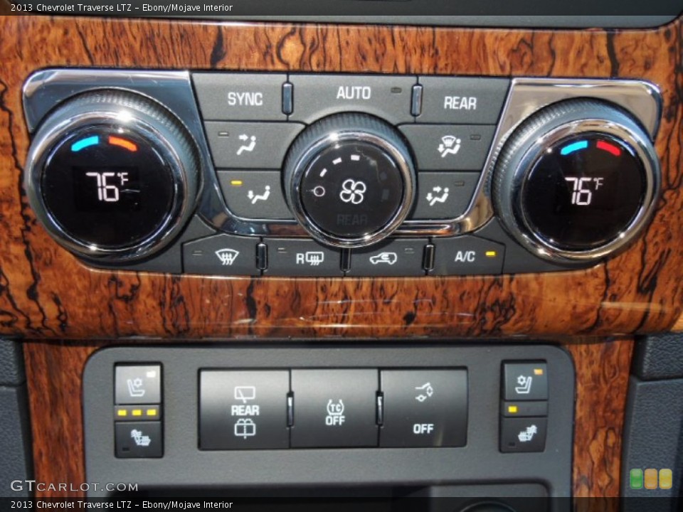 Ebony/Mojave Interior Controls for the 2013 Chevrolet Traverse LTZ #76978661