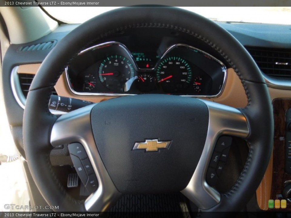 Ebony/Mojave Interior Steering Wheel for the 2013 Chevrolet Traverse LTZ #76978693