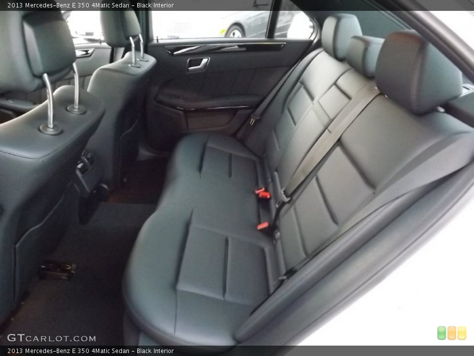 Black Interior Rear Seat for the 2013 Mercedes-Benz E 350 4Matic Sedan #76979124