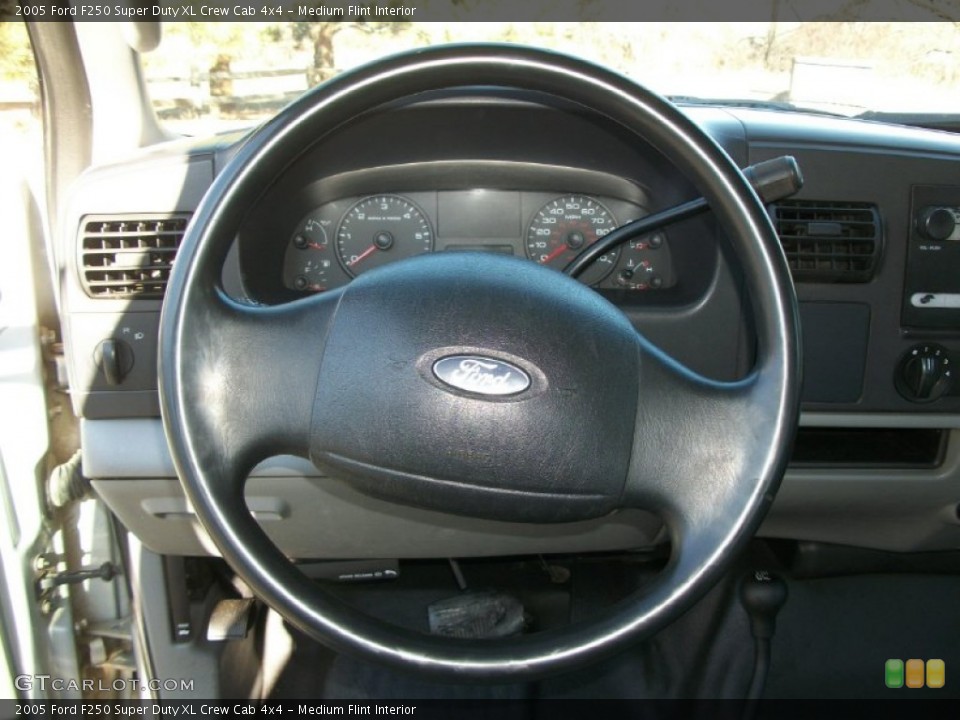 Medium Flint Interior Steering Wheel for the 2005 Ford F250 Super Duty XL Crew Cab 4x4 #76979206