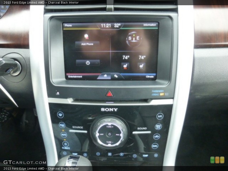 Charcoal Black Interior Controls for the 2013 Ford Edge Limited AWD #76980001