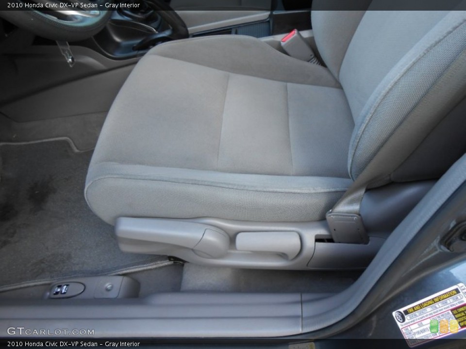 Gray Interior Front Seat for the 2010 Honda Civic DX-VP Sedan #76981005