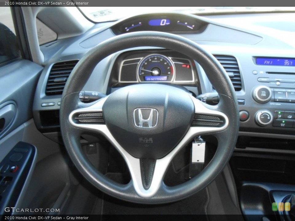 Gray Interior Steering Wheel for the 2010 Honda Civic DX-VP Sedan #76981089