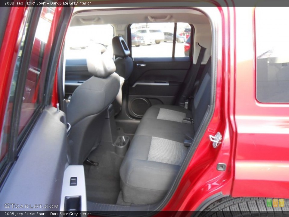 Dark Slate Gray Interior Rear Seat for the 2008 Jeep Patriot Sport #76982536