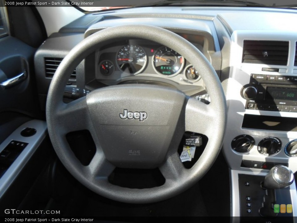 Dark Slate Gray Interior Steering Wheel for the 2008 Jeep Patriot Sport #76982557