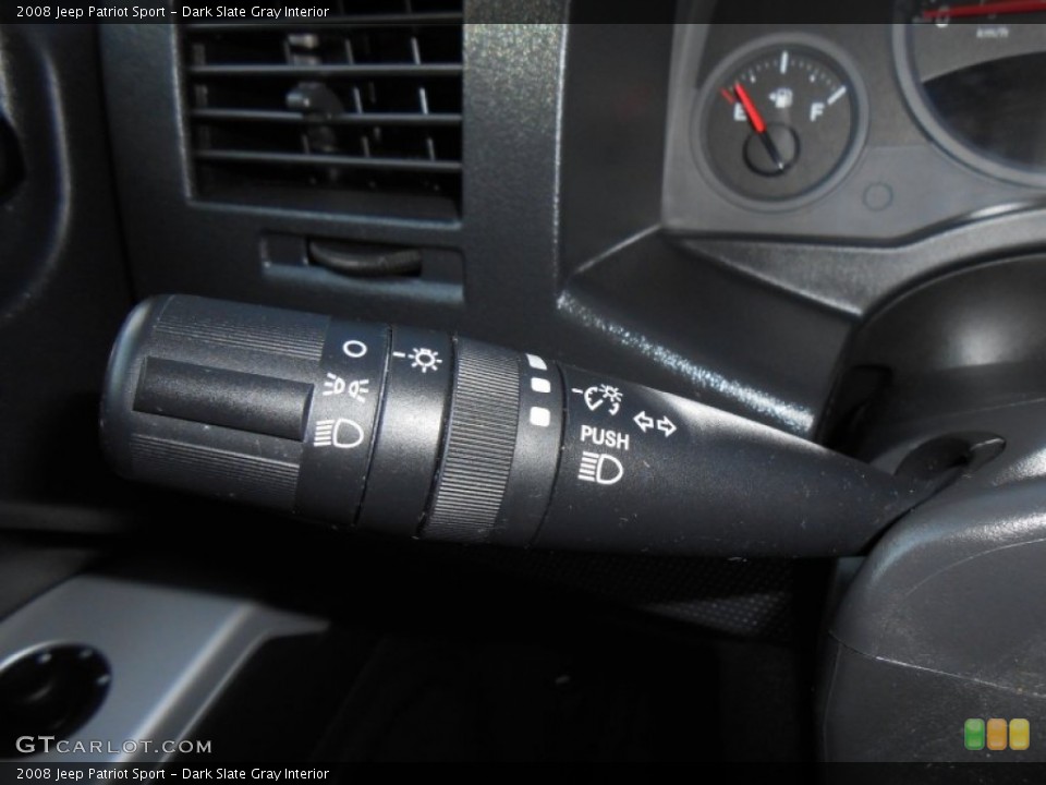Dark Slate Gray Interior Controls for the 2008 Jeep Patriot Sport #76982614