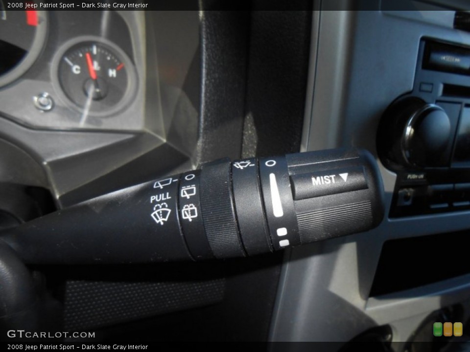 Dark Slate Gray Interior Controls for the 2008 Jeep Patriot Sport #76982618
