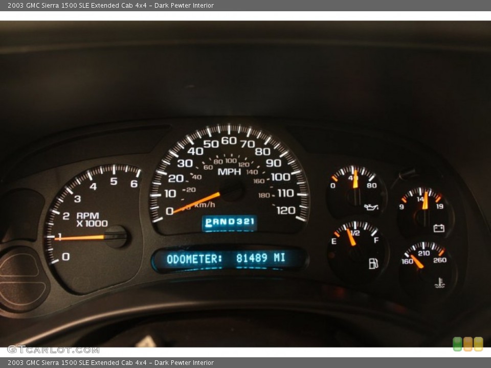 Dark Pewter Interior Gauges for the 2003 GMC Sierra 1500 SLE Extended Cab 4x4 #76983877