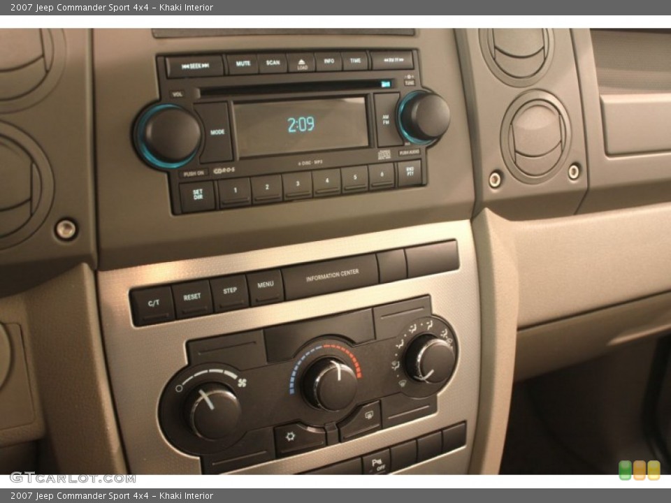Khaki Interior Controls for the 2007 Jeep Commander Sport 4x4 #76984015