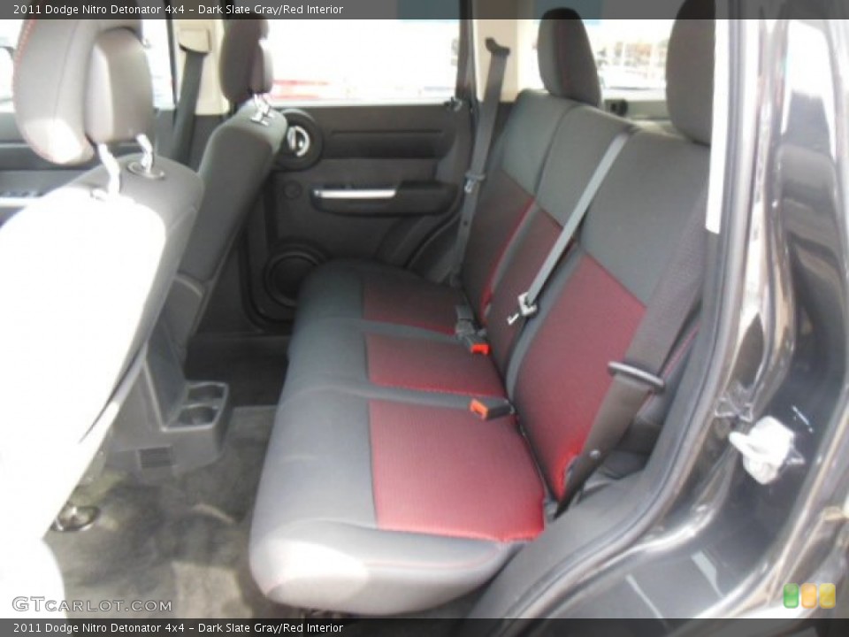 Dark Slate Gray/Red Interior Rear Seat for the 2011 Dodge Nitro Detonator 4x4 #76985156