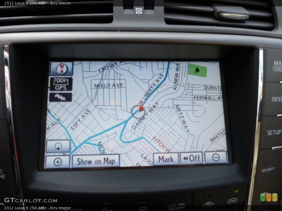 Ecru Interior Navigation for the 2012 Lexus IS 250 AWD #76988109
