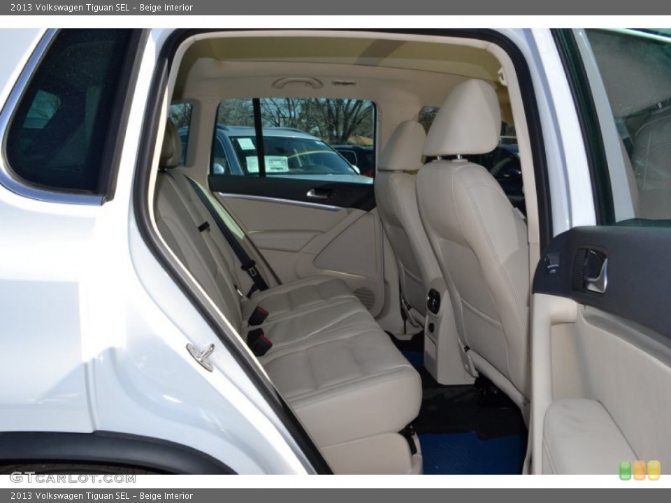 Beige Interior Rear Seat for the 2013 Volkswagen Tiguan SEL #76988166