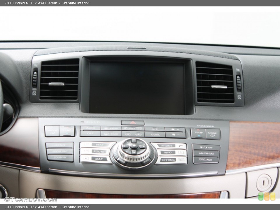 Graphite Interior Controls for the 2010 Infiniti M 35x AWD Sedan #76988208