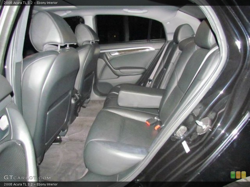 Ebony Interior Rear Seat for the 2008 Acura TL 3.2 #76988448